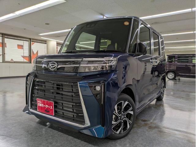 タント カスタムＸ　届出済未使用車　衝突被害軽減システム　盗難防止システム　アイドリングストップ　バックカメラ　シートヒーター　オートエアコン　ＬＥＤヘッドライト　スマートキー　両側電動スライドドア　純正ＡＷホイール（4枚目）