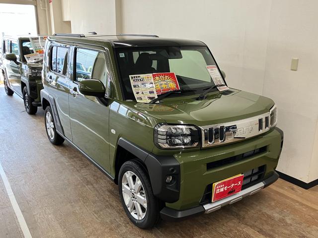 タフト Ｇ　クロムベンチャー　届出済未使用車　衝突被害軽減システム　盗難防止システム　ＣＶＴ　オートライト　アイドリングストップ　バックカメラ　シートヒーター　オートエアコン　ＬＥＤヘッドライト　スマートキー　純正ＡＷホイール（6枚目）