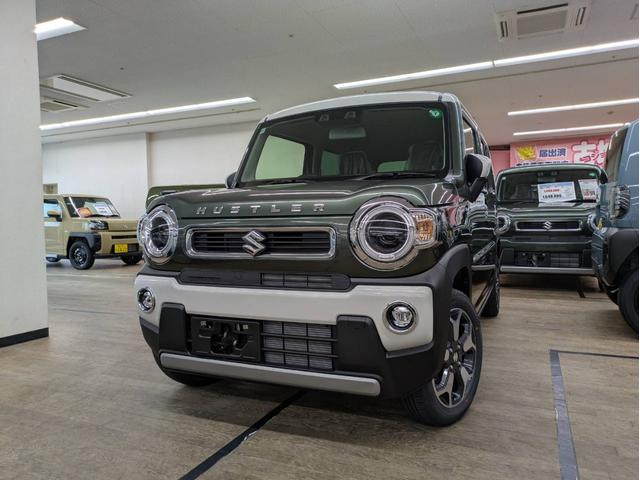 ハスラー ハイブリッドＸ　４ＷＤ　届出済未使用車　衝突被害軽減システム　盗難防止システム　オートライト　アイドリングストップ　シートヒーター　クルーズコントロール　オートエアコン　ＬＥＤヘッドライト　スマートキー　純正アルミ（5枚目）