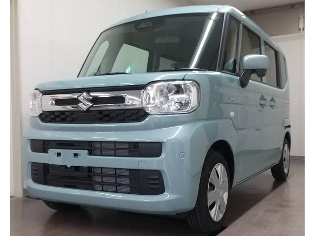 スペーシア ハイブリッドＧ　届出済未使用車　衝突被害軽減システム　盗難防止システム　ＣＶＴ　オートライト　アイドリングストップ　オートエアコン　スマートキー　スライドドア（3枚目）