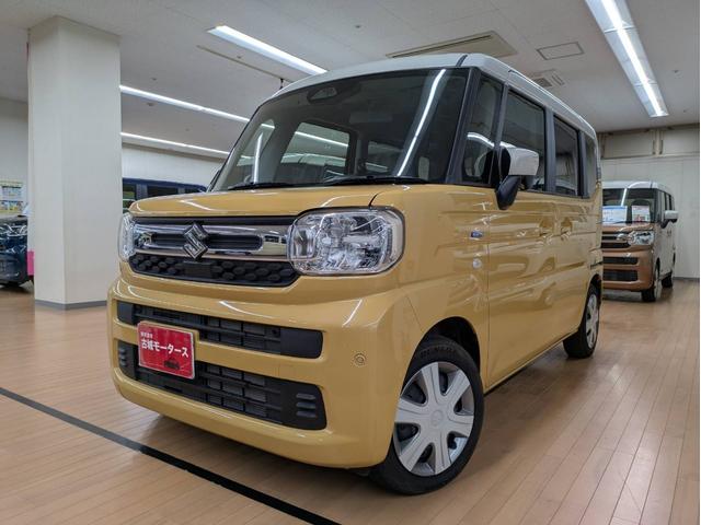 スペーシア ハイブリッドX 衝突被害軽減システム 盗難防止システム CVT オートライト アイドリングストップ シートヒーター オートエアコン LEDヘッドライト スマートキー 両側電動スライドドア(6枚目)