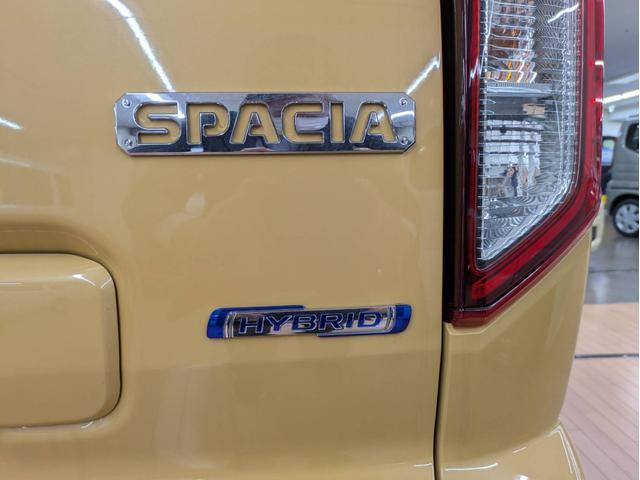 スペーシア ハイブリッドX 衝突被害軽減システム 盗難防止システム CVT オートライト アイドリングストップ シートヒーター オートエアコン LEDヘッドライト スマートキー 両側電動スライドドア(60枚目)