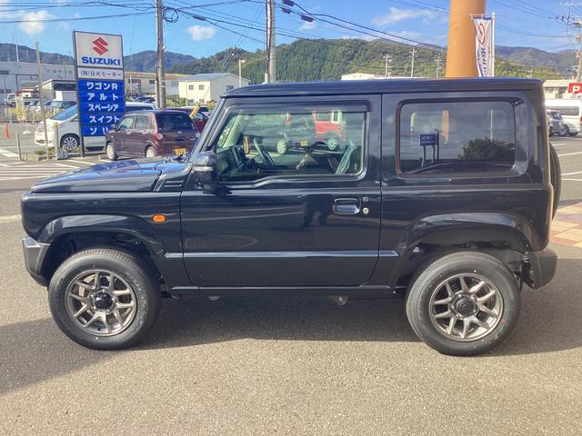 ジムニー XC XC 4WD スズキセーフティサポート クルーズコントロール AT ターボ 純正16アルミ LEDヘッドライト 革巻ハンドル オートマチックハイビーム LEDフォグライト スマートキー 背面タイヤ(27枚目)