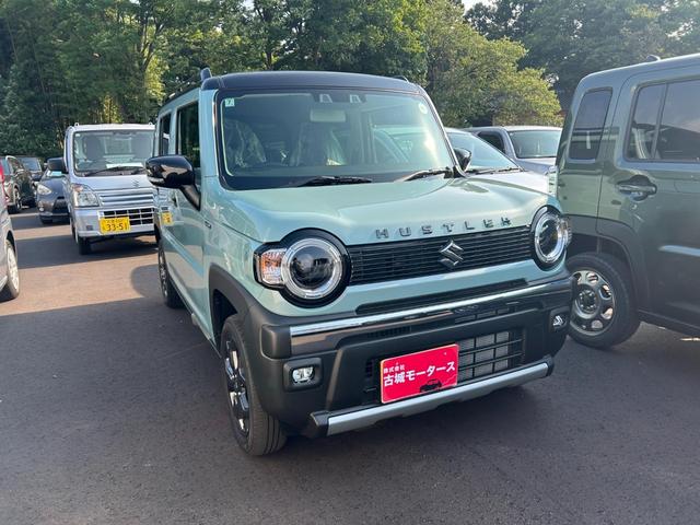 ハスラー タフワイルド 届出済未使用 スズキセーフティサポート オートエアコン クルーズコントロール シートヒーター 革巻ステアリング スマートキー LEDヘッドランプ LEDライトフォグ オートライト クリアランスソナー(3枚目)