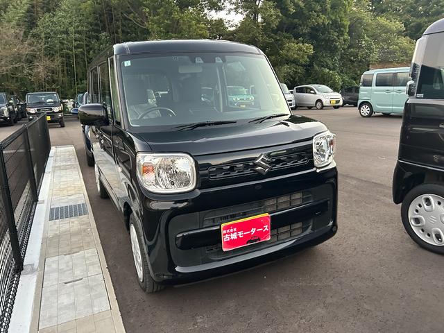 スペーシア ハイブリッドG 衝突被害軽減ブレーキ クリアランスソナー 盗難防止システム アイドリングストップ スマートキー オートライト オートライト スライドドア 電動格納ミラー アイドリングストップ 社外オーディオ付(3枚目)