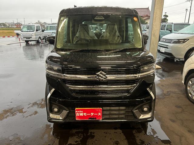 スペーシアカスタム ハイブリッドGS 届出済未使用車 衝突被害軽減ブレーキ オートエアコン シートヒーター アルミホイール プッシュスタート 片側電動スライドドア クルーズコントロール オートライト 電動格納ミラー(2枚目)