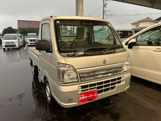 キャリイトラック KCエアコン・パワステ 4WD 届出済未使用車 衝突被害軽減ブレーキ クリアランスソナー アイドリングストップ 横滑り防止装置 キーレスエントリー オートライト エアコン 運転席エアバック 助手席エアバック(3枚目)