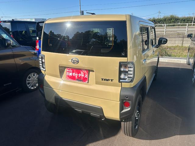 タフト X 届出済未使用車 衝突被害軽減ブレーキ アイドリングストップ 横滑り防止装置 クリアランスソナー バックカメラ オートエアコン オートライト プッシュスタート スマートキー 電動格納ミラー(9枚目)