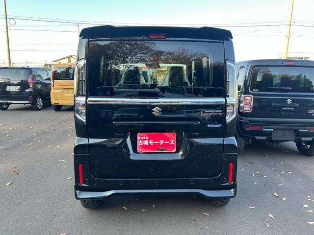 スペーシアカスタム ハイブリッドGS 届出済未使用車 衝突被害軽減ブレーキ アイドリングストップ 横滑り防止装置 クルーズコントロール シートヒーター 片側電動スライドドア オートエアコン オートライト プッシュスタート スマートキー(7枚目)