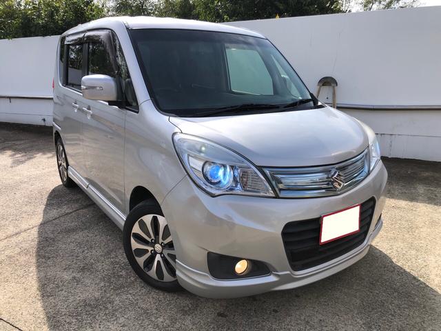 ソリオ Ｓ－ＤＪＥ　レーダーブレーキサポートＩＩ　ＳＤナビ地デジ　フルセグＴＶ　ＤＶＤビデオ　Ｂｌｕｅｔｏｏｔｈ　バックモニター　ＥＴＣ　両側パワースライドドア　スマートキー　プッシュスタート　純正エアロ　アルミ　ＨＩＤ（2枚目）