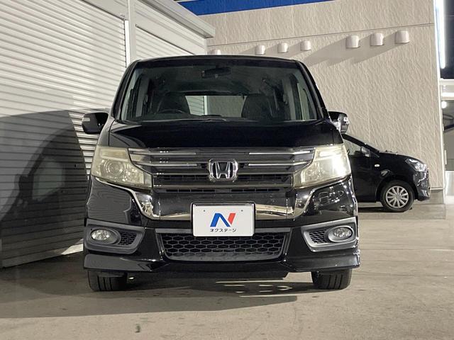 ステップワゴンスパーダ Z クールスピリット 両側電動ドア 禁煙車 ハーフレザーシート スマートキー HIDヘッド ETC クルコン 純正17インチアルミ オートライト オートエアコン CD DVD再生 フルセグ(13枚目)