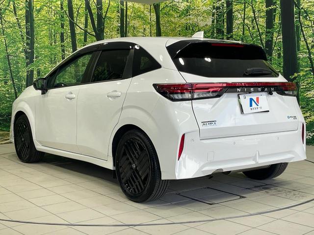 オーラ G FOUR 90周年記念車 4WD 純正9型ナビ 全周囲カメラ BOSE エマージェンシーブレーキ プロパイロット 禁煙車 本革シート シートヒーター パワーシート コーナーセンサー スマートキー LEDヘッド ETC(26枚目)