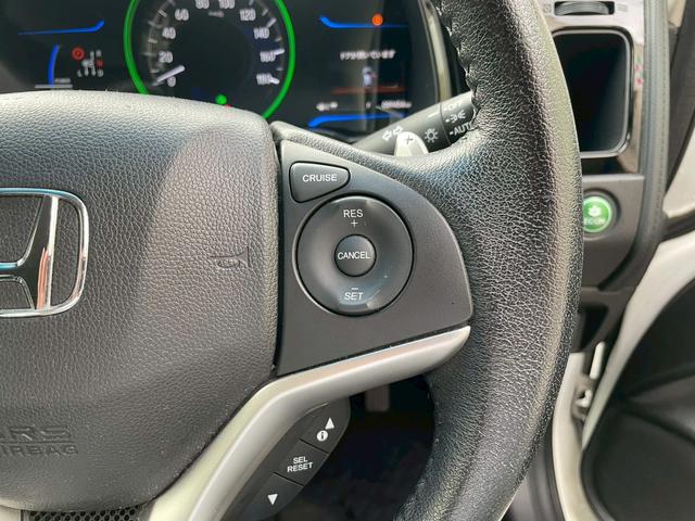 シャトル ハイブリッドX インターナビ バックモニター LEDヘッドライト クルーズコントロール オートライト ETC フルセグ USB・HDMI接続可能 ステアリングスイッチ 社外15インチアルミ パドルシフト ハーフレザー(37枚目)