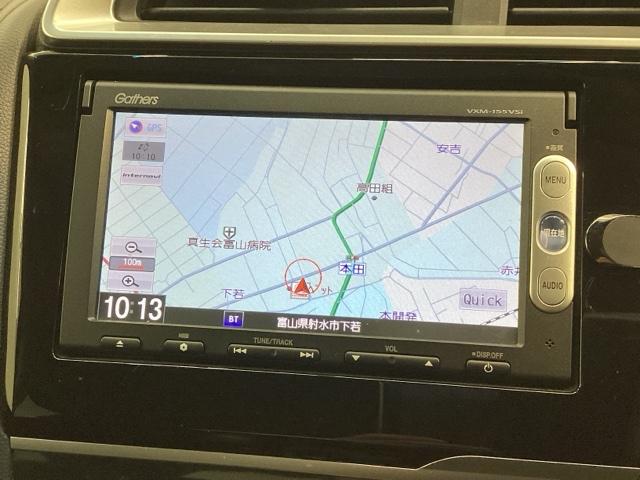 フィットハイブリッド Lパッケージ 1年保証 ナビVXM-155VSi TV Rカメラ BTオ-ディオ DVD ETC LEDライト VSA クルコン スマ-トキ- 盗難防止装置 整備記録簿 AAC スペアキ- Wエアバッグ ESC(3枚目)