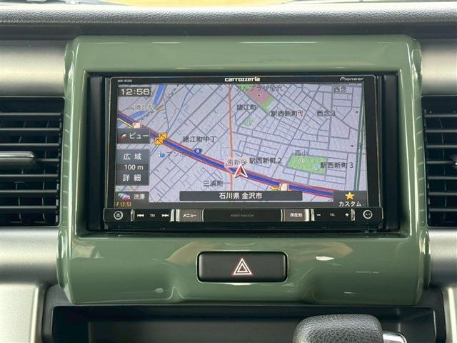 ハスラー Ｇ　ＥＴＣ　ナビ　ＴＶ　レーンアシスト　衝突被害軽減システム　スマートキー　アイドリングストップ　電動格納ミラー　シートヒーター　ベンチシート　ＣＶＴ　盗難防止システム　ＡＢＳ　ＥＳＣ　ＣＤ　ＵＳＢ（5枚目）