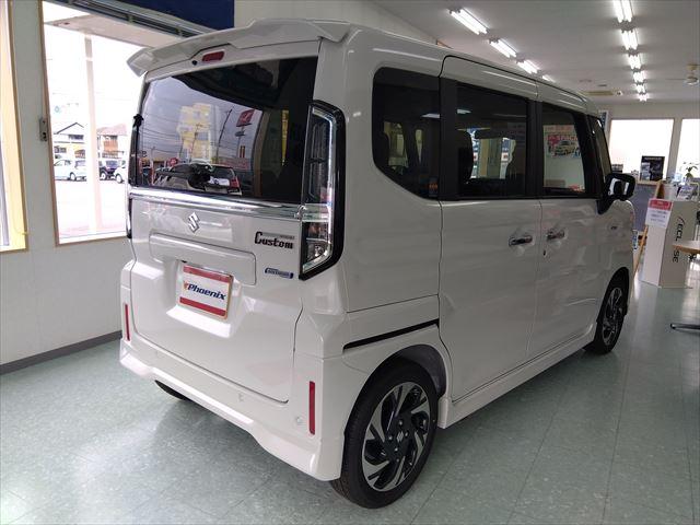 スペーシアカスタム ハイブリッドＸＳターボ☆デュアルセンサーブレーキ☆未使用車☆　４ＷＤ☆ターボ☆全方位モニター付メモリーナビ☆スマホ連携☆パーキングセンサー☆両側パワースライドドア☆シートヒーター☆ステアリングヒーター☆ＬＥＤヘッドライト＆フォグ☆アダプディブクルーズコントロール（10枚目）