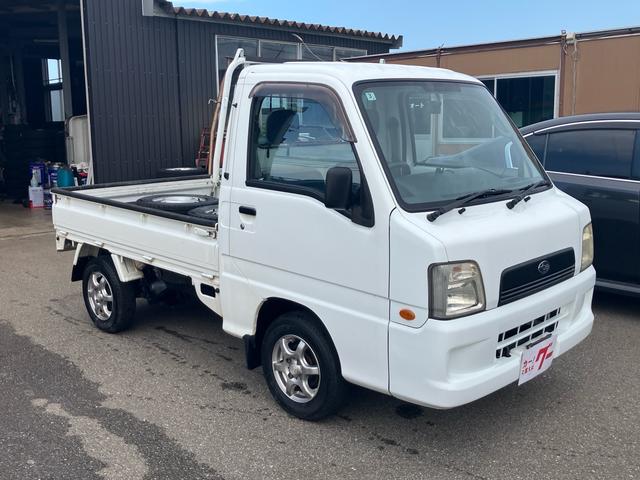 サンバートラック TC 4WD マニュアル エアコン パワステ 切り替え エアバック 三方開 プロテクターガードゴム 鳥居ガード 荷台ゴム 走行47930k台 検9/3月迄(4枚目)