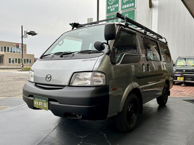 ボンゴバン ＧＬ　鑑定済　当社オリジナルスタイル（クルール）マット黒塗装パーツ　貨物ホビータイヤｘグロス黒塗装純正鉄チン＆ルーフキャリア　４ＷＤ　ロールーフ　５人乗　１ｔ積　タイミングチェーン　フルセグナビ　キーレス（17枚目）