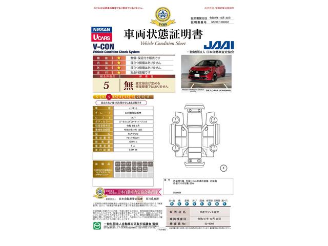 車両状態評価書