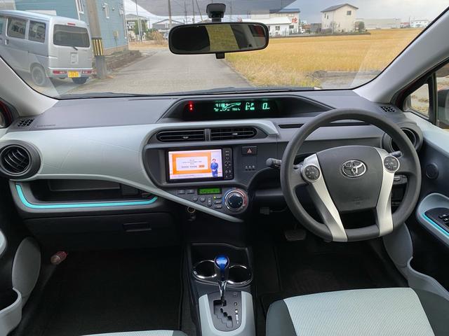 アクア S 純正SDナビ フルセグTV バックカメラ Bluetoothオーディオ ETC スマートキー プッシュスタート 新品ラジアルタイヤ オートエアコン 電動格納ミラー ハイブリッド(14枚目)