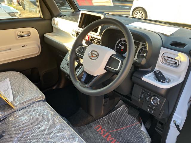 ムーヴキャンバス ストライプスG 4WD 届出済未使用車 両側パワースライドドア スマートキー プッシュスタート 衝突被害軽減システム アイドリングストップ オートエアコン 電動格納ミラー(11枚目)