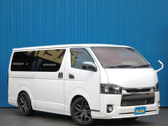 ハイエースバン スーパーGL ダークプライム 4型ダークプライム・TRDフルエアロ・415cobraボンネット・1.5インチダウン・18インチAW・アルパインBIG-X・クラフトプラス センターコンソール・カロッツェリアトゥイーター(3枚目)