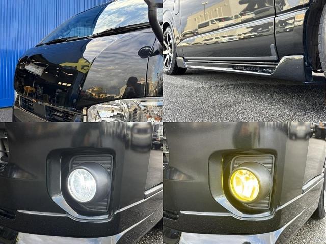 ハイエースバン 玄武ローダウン・カミュラ17インチAW・デジタルインナーミラー・AC100V・バットフェイスボンネット・オーバーフェンダー・415cobraマフラーカッター・4分割式ベットキットTYPE2(15枚目)