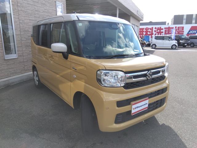 スペーシア ハイブリッドＸ　スズキセーフティプラスパッケージ　コーナーソナー　スマートキー×２　プッシュスタート　ＬＥＤライト　クルーズコントロール　Ｗシートヒーター　Ｗパワースライドドア　後席オットマン　サーキュレーター（4枚目）