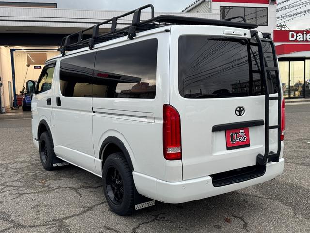 ハイエースバン スーパーGL ダークプライムII 4WD ディーゼル リフトアップ 両側パワースリアドドア バンパーガードオーバーフェンダー チッピング塗装 ベットキット デジタルインナーミラー 全方位モニター プッシュスタート LEDヘッドライト(6枚目)