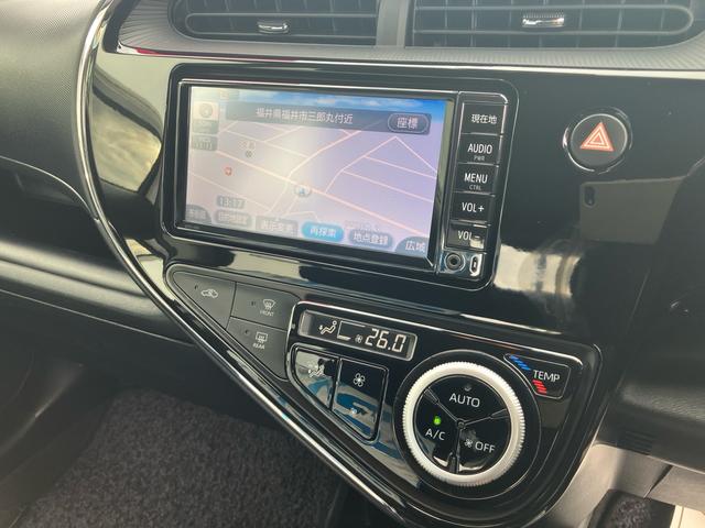 アクア Ｓ　スマートエントリーＰＫＧ　純正メモリーナビ　ワンセグＴＶ　バックカメラ　Ｂｌｕｅｔｏｏｔｈオーディオ　ＥＴＣ　ドライブレコーダー　スマートキー　プッシュスタート　オートエアコン　ハイブリッド（16枚目）