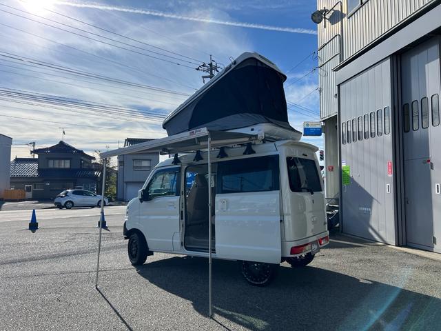 エブリイワゴン ＰＺターボ　禁煙　ワンオーナー車　ルーフテント　サイドオーニング　ＭＬＪアルミ　ＴＯＹＯオプカンＲＴ　ショートバンパー＆ガードガードバー　ナビ　バックカメラ　ＥＴＣ　前後ドライブレコーダ　グー保証３年走行無制限付（9枚目）