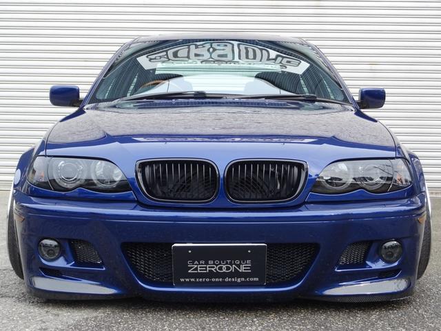 ３２０ｉ　Ｍスポーツ　Ｍ３タイプバンパーワンオフ加工　ＷＯＲＫマイスターＭ１１８インチ　車高調・アーム　オールペイント　カスタムオーディオ　ワンオフカーボンパネル　ＮＡＲＤＩステアリング(5枚目)