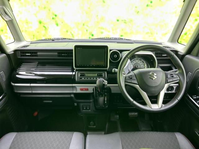 スペーシアカスタム 4WDハイブリッドXSターボ 新品タイヤ/純正 8インチ SDナビ/衝突安全装置/両側電動スライドドア/シートヒーター 前席/全方位モニター用カメラ/車線逸脱防止支援システム/シート ハーフレザー ターボ 衝突被害軽減システム(8枚目)