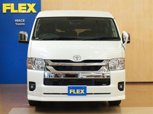 GL FLEX Ver.5 内装架装/デルフ0218inchAW/パラダタイヤ 18inch/フロントリップ/オーバーフェンダー/7インチナビ/フリップダウンモニター/インテリアパネル/黒革調シートカバー(6枚目)