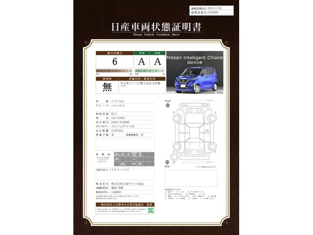 車両状態評価書