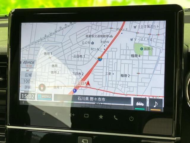 スペーシアカスタム ハイブリッドXS 新品タイヤ/保証書/ディスプレイオーディオ+ナビ8インチ/セーフティサポート(スズキ)/両側電動スライドドア/シートヒーター 前席/全方位モニター用カメラ/車線逸脱防止支援システム 全周囲カメラ(9枚目)