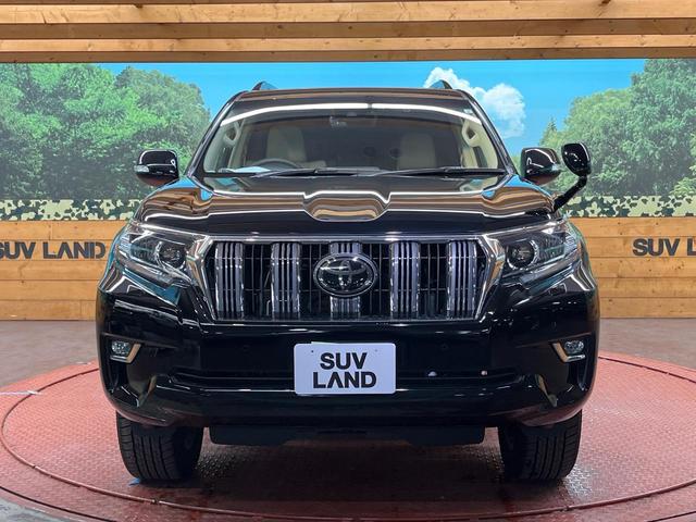 ランドクルーザープラド TX Lパッケージ 4WD 7人乗り サンルーフ 9型BIGX バックカメラ ベージュ革シート ルーフレール 純正19インチアルミ ETC 禁煙車 LEDヘッド オートライト クリアランスソナー レーダークルーズ(15枚目)