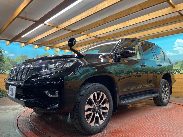 ランドクルーザープラド TX Lパッケージ 4WD 7人乗り サンルーフ 9型BIGX バックカメラ ベージュ革シート ルーフレール 純正19インチアルミ ETC 禁煙車 LEDヘッド オートライト クリアランスソナー レーダークルーズ(27枚目)