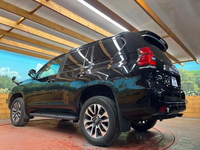 ランドクルーザープラド TX Lパッケージ 4WD 7人乗り サンルーフ 9型BIGX バックカメラ ベージュ革シート ルーフレール 純正19インチアルミ ETC 禁煙車 LEDヘッド オートライト クリアランスソナー レーダークルーズ(29枚目)