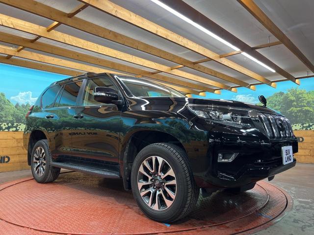 ランドクルーザープラド TX Lパッケージ 4WD 7人乗り サンルーフ 9型BIGX バックカメラ ベージュ革シート ルーフレール 純正19インチアルミ ETC 禁煙車 LEDヘッド オートライト クリアランスソナー レーダークルーズ(30枚目)