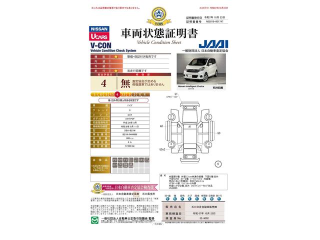 車両状態評価書