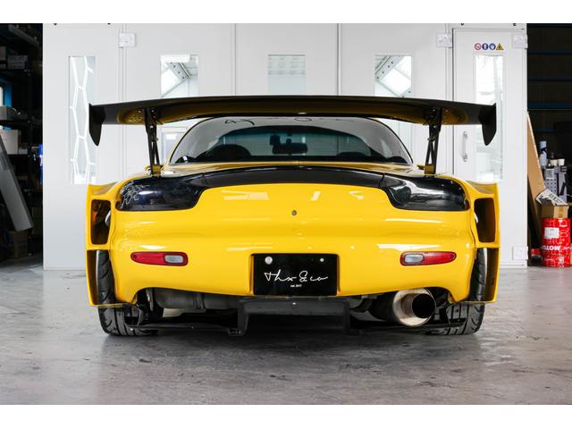 RX-7 タイプRB Sパッケージ RE雨宮ワイドボディキットカスタム BBSアルミ 車高調 追加メーター momoステアリング イエロー全塗装塗替え(3枚目)