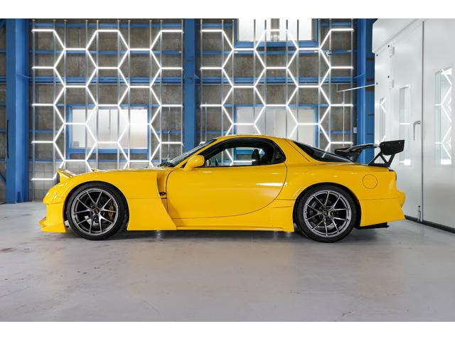 RX-7 タイプRB Sパッケージ RE雨宮ワイドボディキットカスタム BBSアルミ 車高調 追加メーター momoステアリング イエロー全塗装塗替え(5枚目)