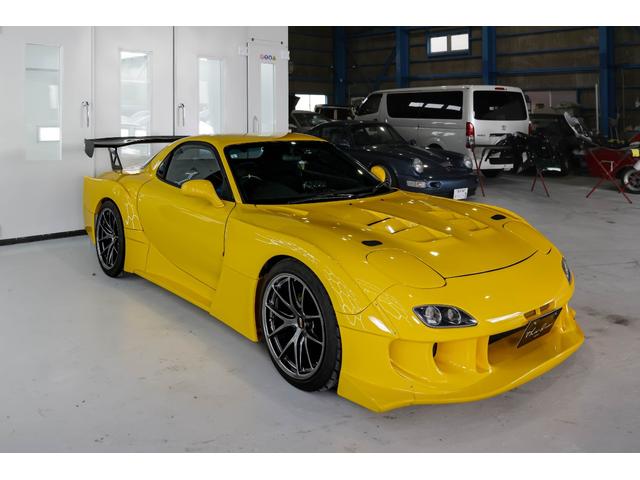 RX-7 タイプRB Sパッケージ RE雨宮ワイドボディキットカスタム BBSアルミ 車高調 追加メーター momoステアリング イエロー全塗装塗替え(6枚目)