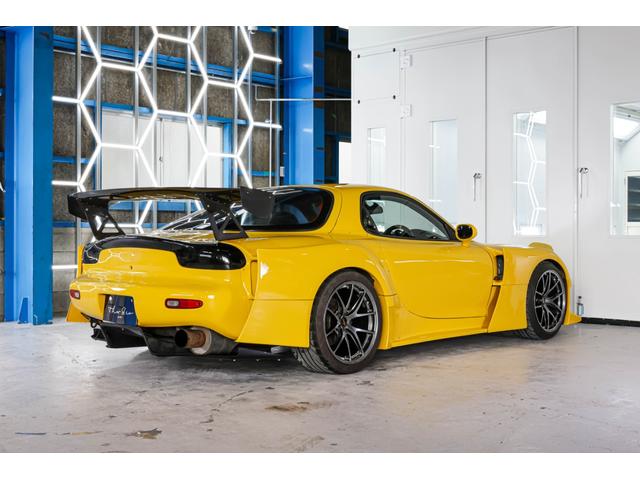 RX-7 タイプRB Sパッケージ RE雨宮ワイドボディキットカスタム BBSアルミ 車高調 追加メーター momoステアリング イエロー全塗装塗替え(8枚目)