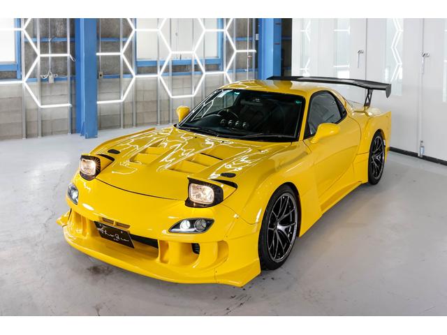 RX-7 タイプRB Sパッケージ RE雨宮ワイドボディキットカスタム BBSアルミ 車高調 追加メーター momoステアリング イエロー全塗装塗替え(12枚目)