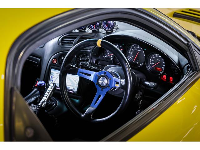 RX-7 タイプRB Sパッケージ RE雨宮ワイドボディキットカスタム BBSアルミ 車高調 追加メーター momoステアリング イエロー全塗装塗替え(15枚目)