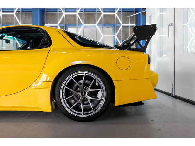 RX-7 タイプRB Sパッケージ RE雨宮ワイドボディキットカスタム BBSアルミ 車高調 追加メーター momoステアリング イエロー全塗装塗替え(20枚目)