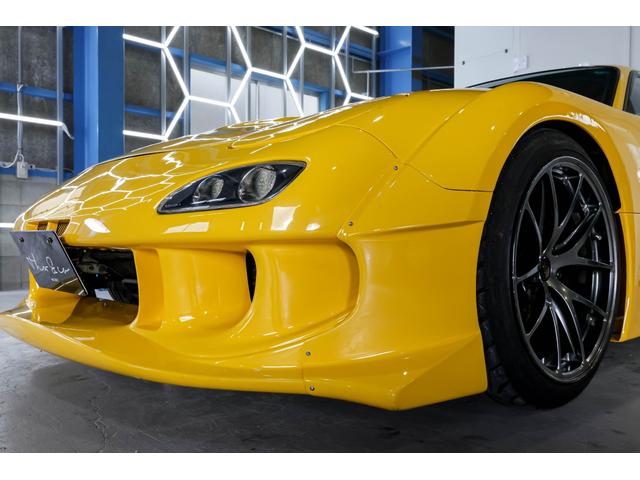 RX-7 タイプRB Sパッケージ RE雨宮ワイドボディキットカスタム BBSアルミ 車高調 追加メーター momoステアリング イエロー全塗装塗替え(24枚目)