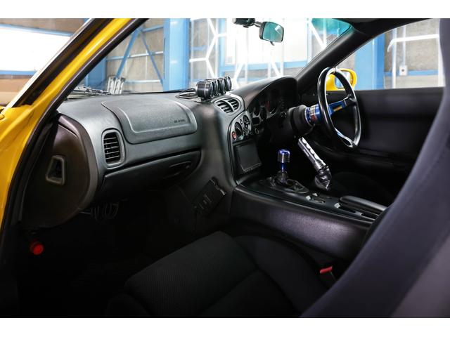 RX-7 タイプRB Sパッケージ RE雨宮ワイドボディキットカスタム BBSアルミ 車高調 追加メーター momoステアリング イエロー全塗装塗替え(35枚目)